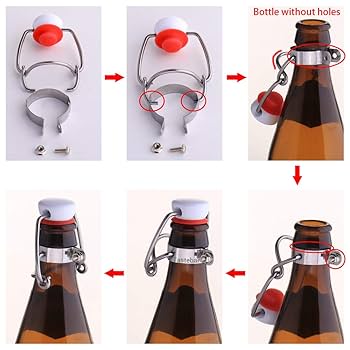 Amazon.co.jp: Tastebar スイングトップボトルキャップ6個と