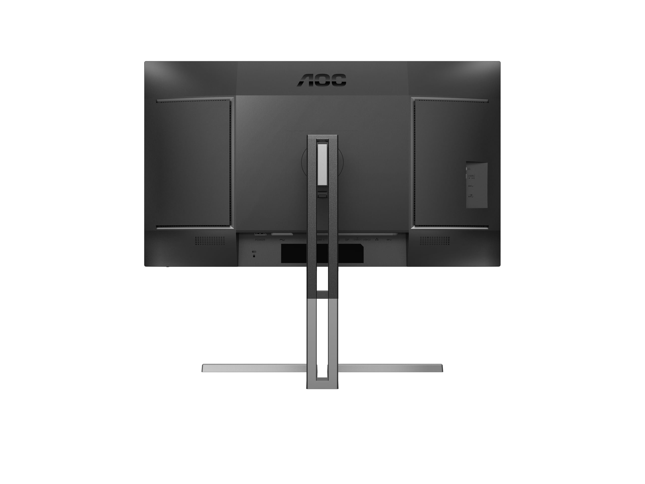 AOC U27U3CV Monitor 27 Pulgadas 60Hz Panel Nano IPS, 4ms GtG, VESA HDR400 (Certified), Altavoces, Altura Ajustable, (3840x2160 HDMI 2X 2.0 DP 1x 1.4 USB Hub) Negro/Plateado