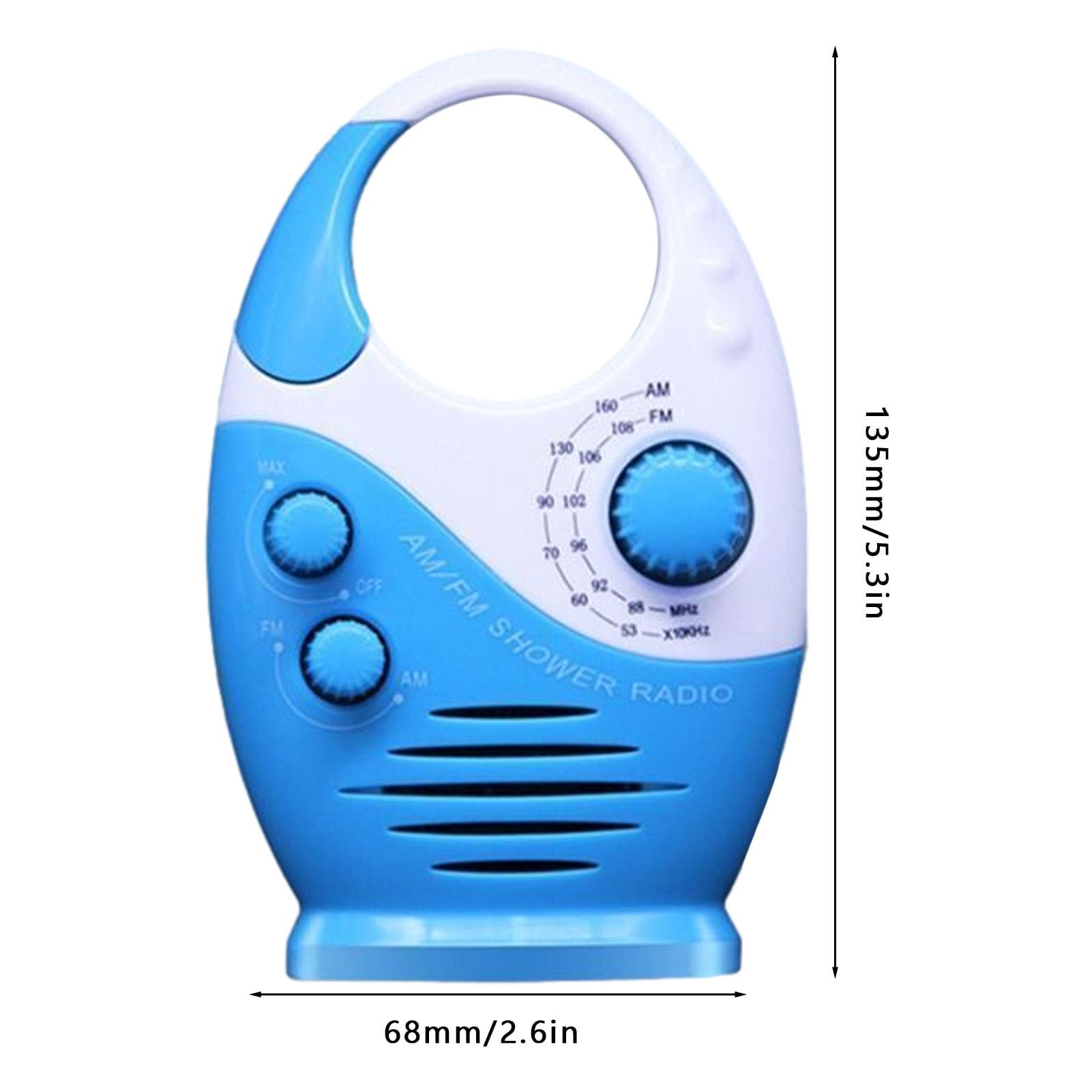 Kazuko Mini Radio a Batteria Portatile Altoparlante Leggero per Doccia Bagno Spiaggia