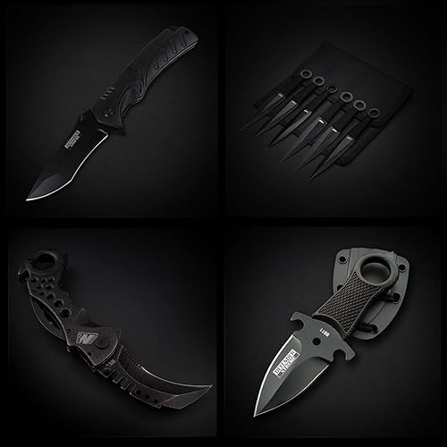 Miniatura 7 de Blade Factory Juego de supervivencia táctica de 15 piezas 2 cuchillos de hoja fija  2 hachas  Karambit fijo  Karambit plegable  Cuchillo de bolsillo