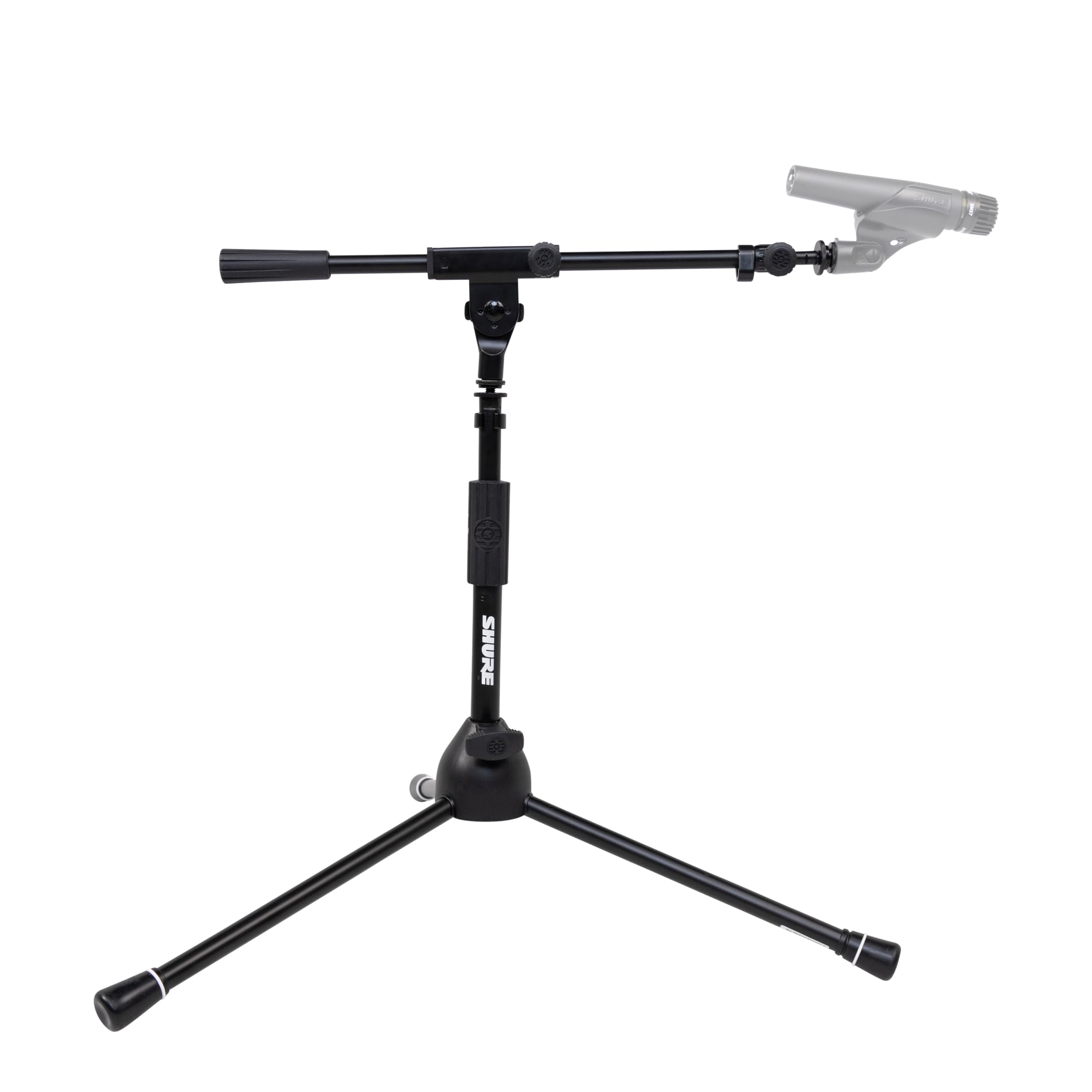 Shure by Gator Stage & Studio Series; Pie de trípode para micrófono Shure de perfil bajo con altura ajustable y brazo telescópico; (SH-TRIPODSTANDLP)