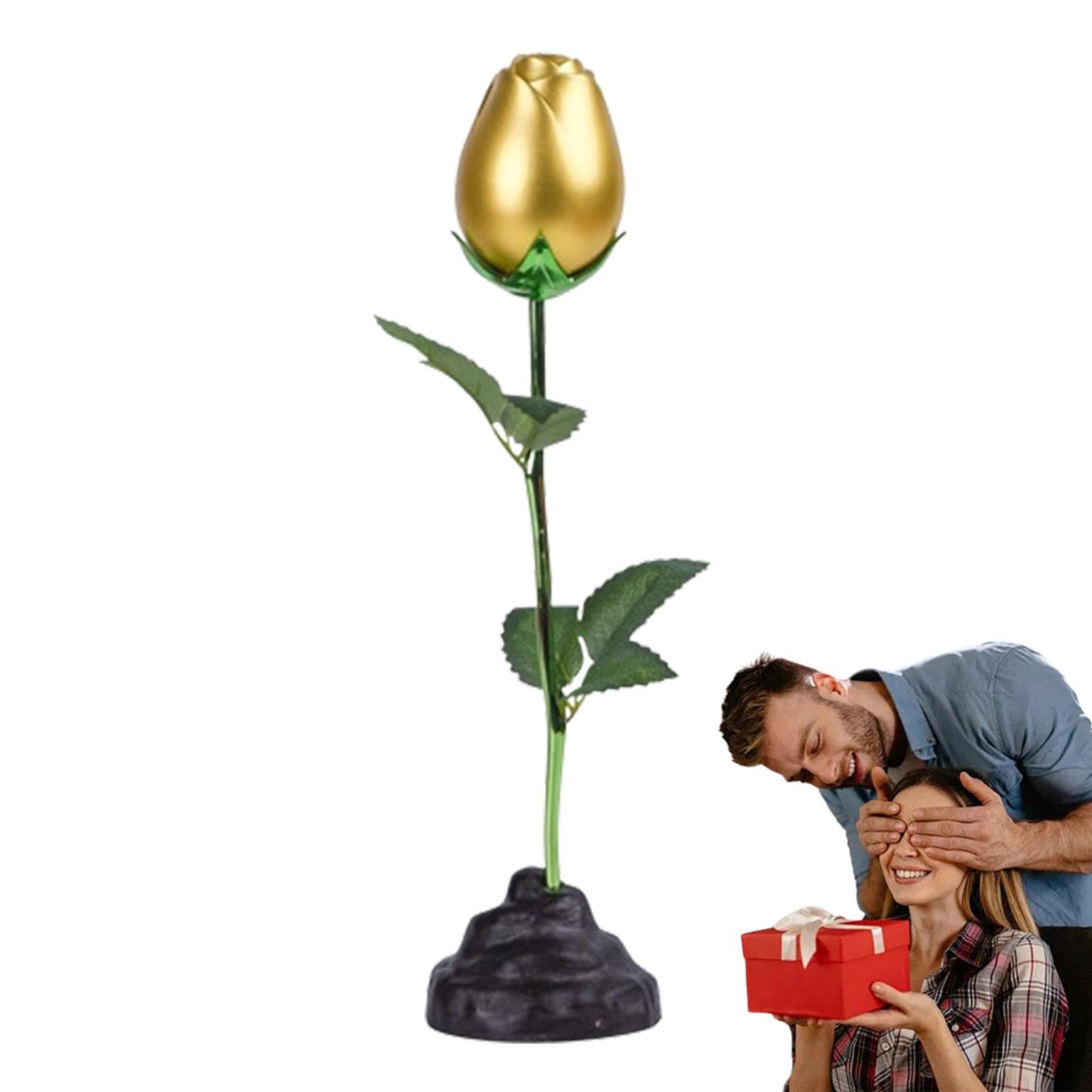 Amazon|金属製の花の置物、金属製のバラの像 - 立っている Amazon|金属製の花の置物、金属製のバラの像 - 立っている