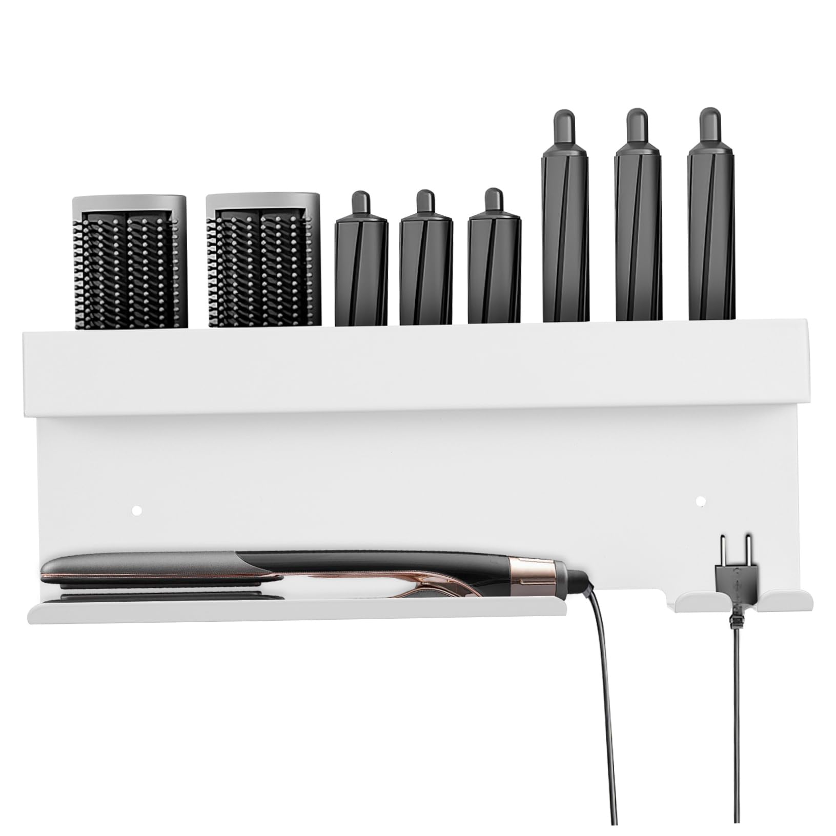 Ipetboom Organizador De Herramientas Para El Cabello De Pared Soporte De Aluminio Para Secador De Pelo - Organizador De Herramientas Para El Cabello De Pared - Soporte Sin Taladro Para