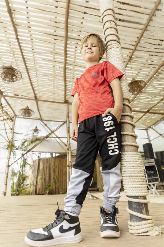 Image of chopper club Boys 6-14 Years Jogger Track Pants Cotton Regular Fit Sweatpants Lowers Pack of 2