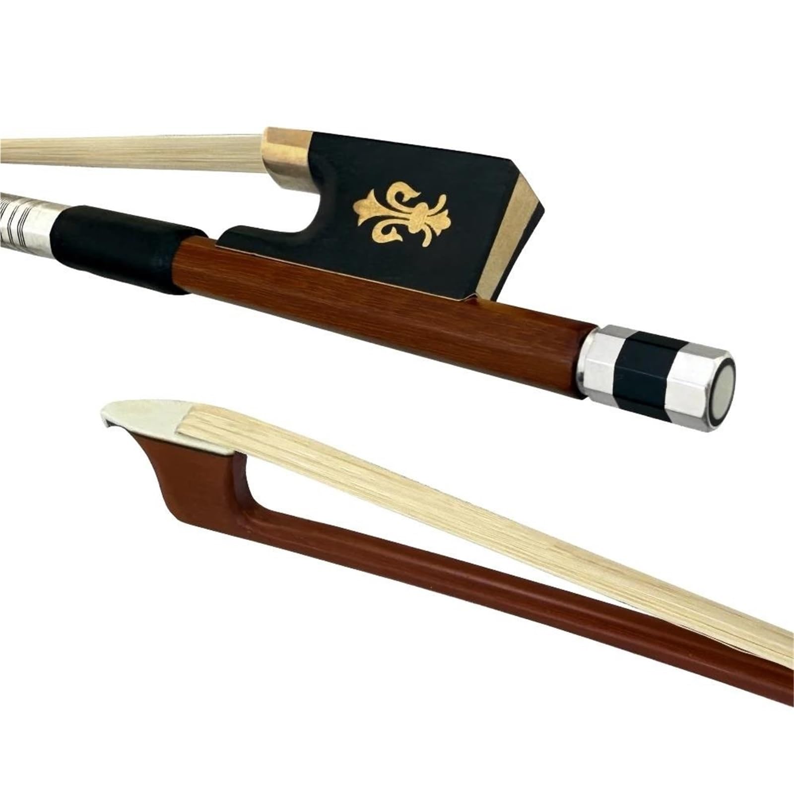 Arcos De Violín Para Principiantes El Arco De Violín Con Reposapiés Ébano Ofrece Buen Equilibrio Y Capacidad Respuesta Pelo Crin(3-4 size)