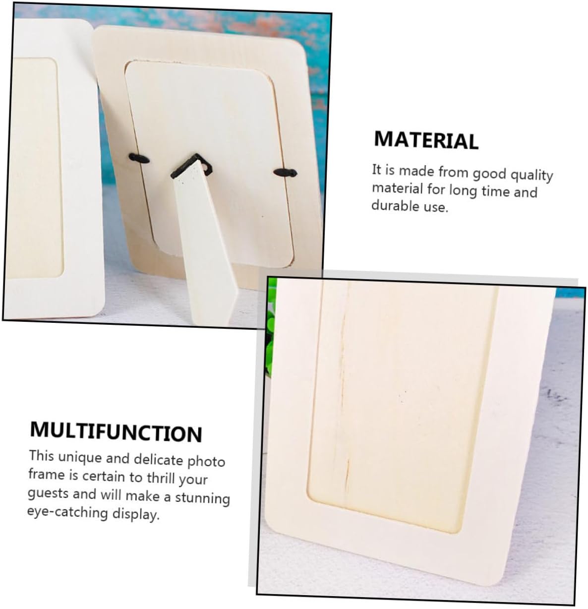 DIY Wood Picture Frames 3pcs for Boys and Girls Painting and Desk Display
