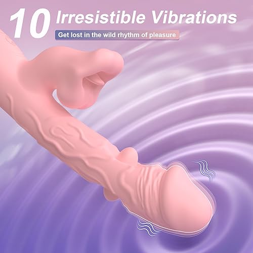 Miniatura 5 de Juguetes sexuales con vibrador de punto G, vibrador de lengua 3 en 1, juguete sexual para adultos con 6 meneos, 7 lamer y 10 modos de vibración,