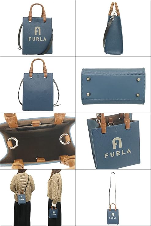 FURLA ライトブルー ビジネスバッグ FURLA ライトブルー ビジネスバッグ ブルー - メンズ レザー製