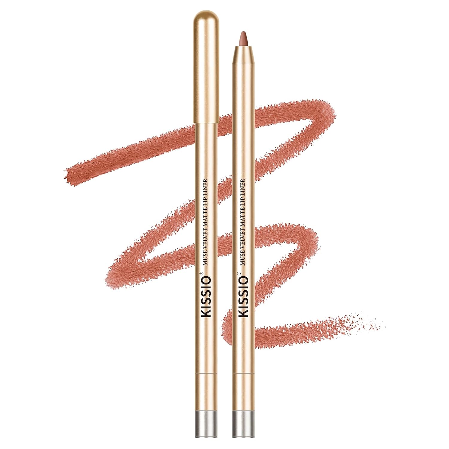 KISSIO Lip Liner Creamy Lipstick Long-Lasting Lip Liner with Sharpener Matte Finish Smooth and Soft Not Dry Easy to Use Cruelty Free Untamable