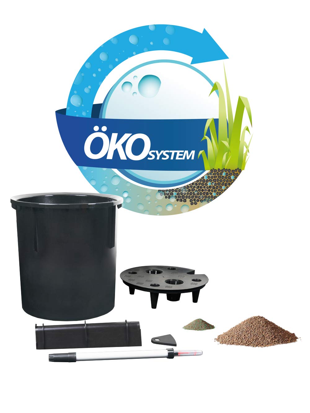 Pflanzwerk® ÖKOSYSTEM Donica na rośliny PIPE – doniczki z systemem nawadniania, 78 cm, Ø 40 cm, granit, antracytowa, do użytku wewnątrz i na zewnątrz, ochrona przed promieniowaniem UV, jakość premium