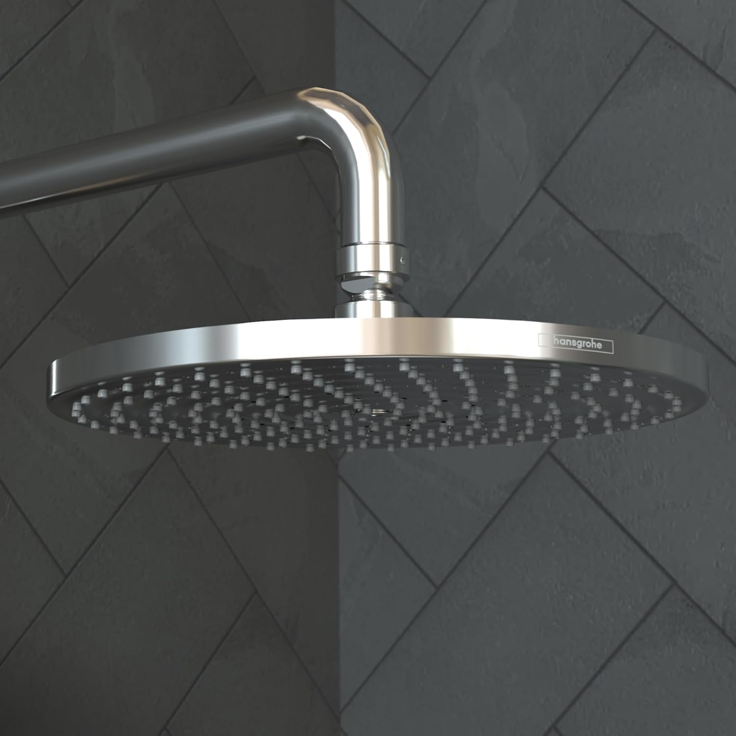 hansgrohe Raindance S 9-inch Showerhead Easy Install Modern 1-Spray RainAir Air Infusion with Airpower with QuickClean in Chrome, 27474001