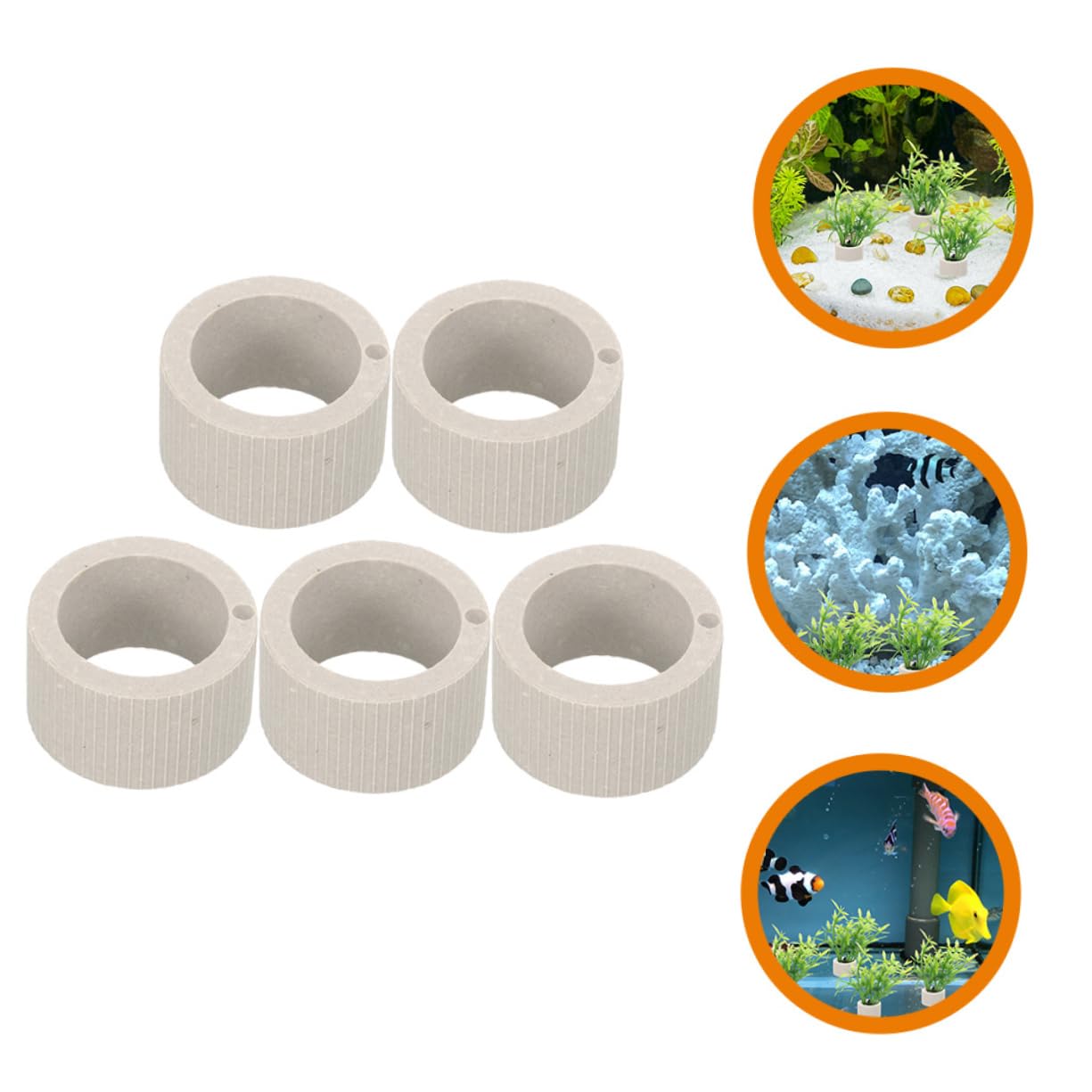 YARNOW 5 Ensembles Tasse De Plantation Aquatique Pompe Base De Fixation pour Plantes Aquatiques Vide Pondoir Aquarium Decor Aquarium Tasse De Plante sous-Marine Accessoire 5 Pièces * 5