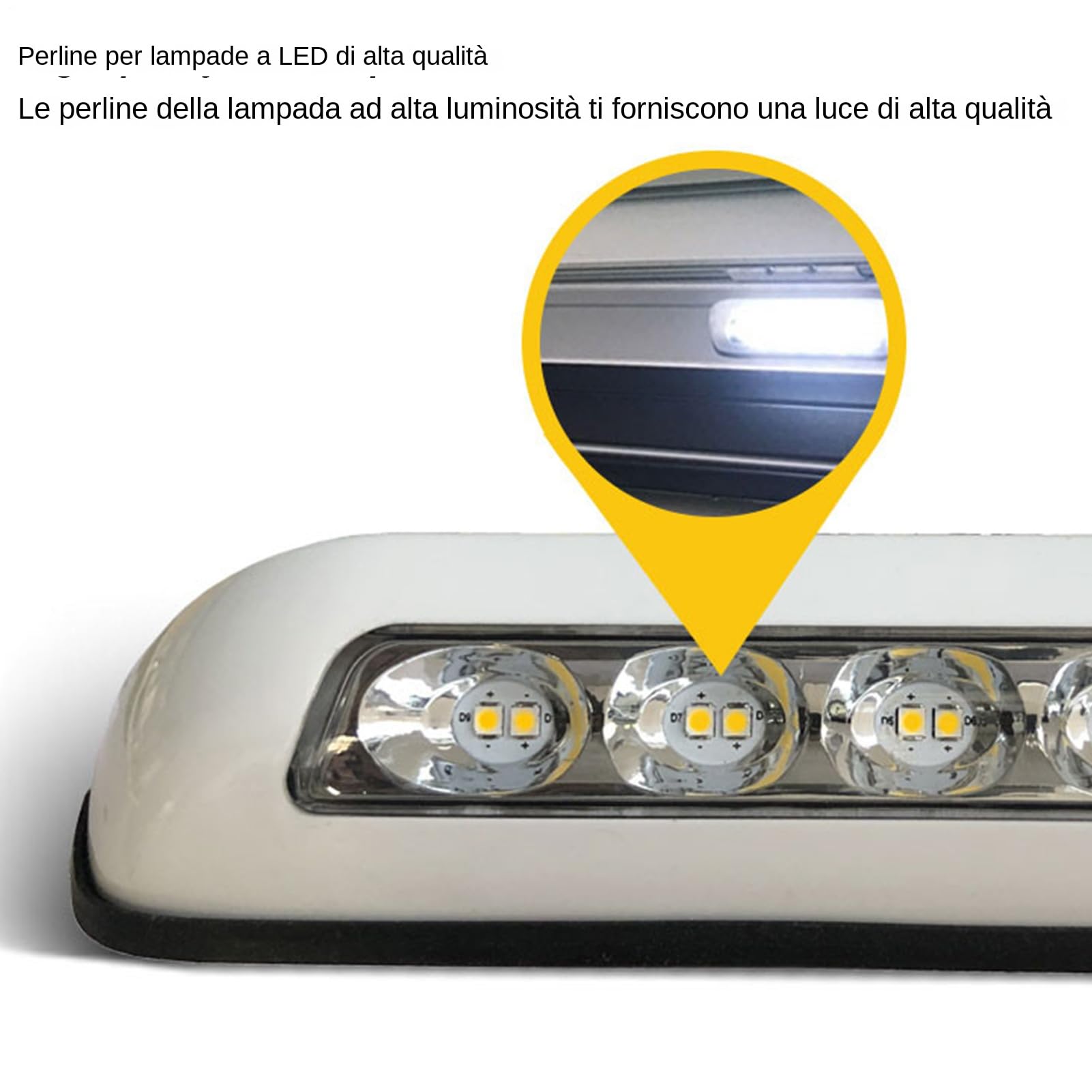 Plafoniera LED Campervan Impermeabile Luce Esterna RV per Rimorchio Barca Trailers