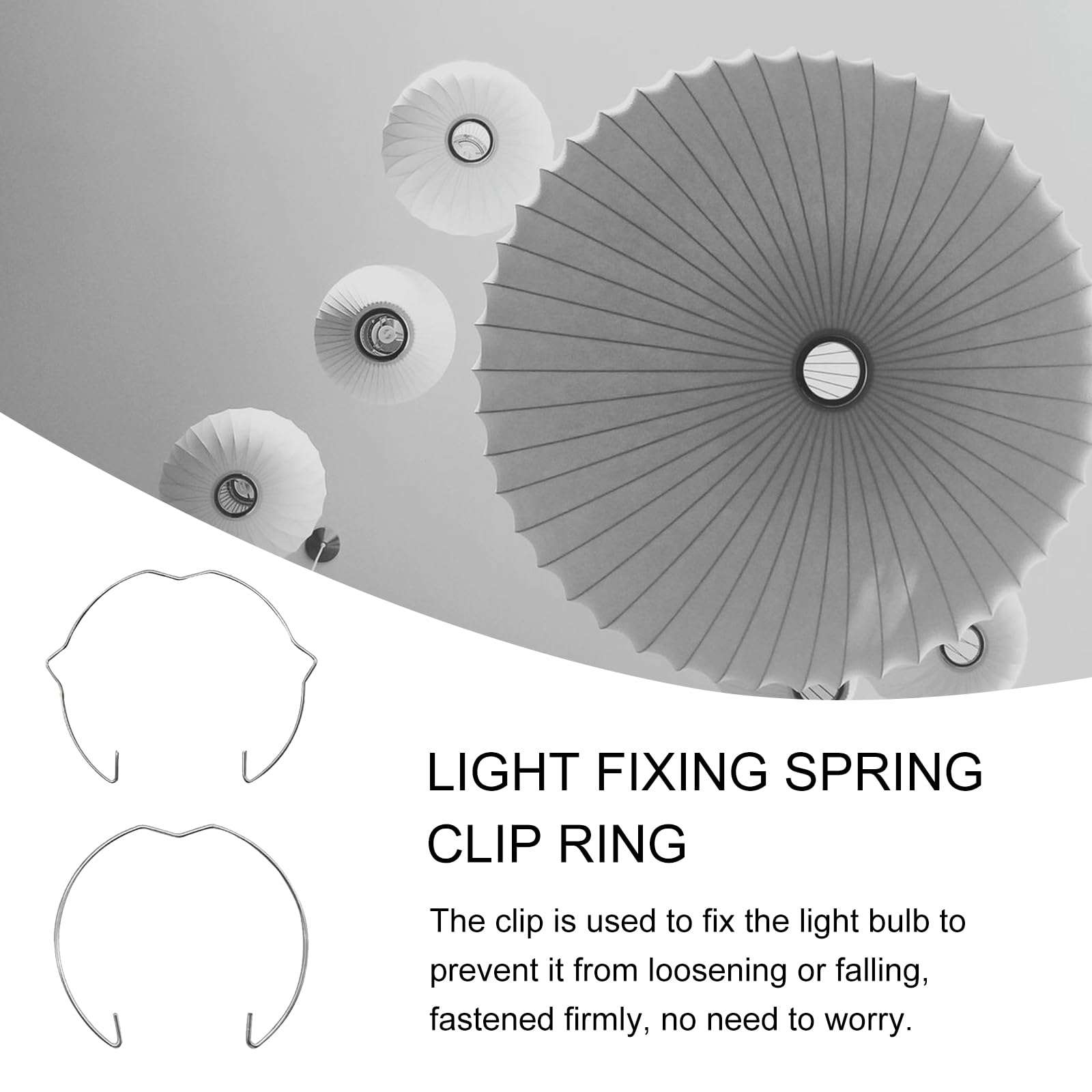 Lot De 30 Anneaux à Ressort De Retenue Pour Lampes MR16 - 59mm, Argenté - Clips De Fixation Pour Ampoules Halogènes Et LED