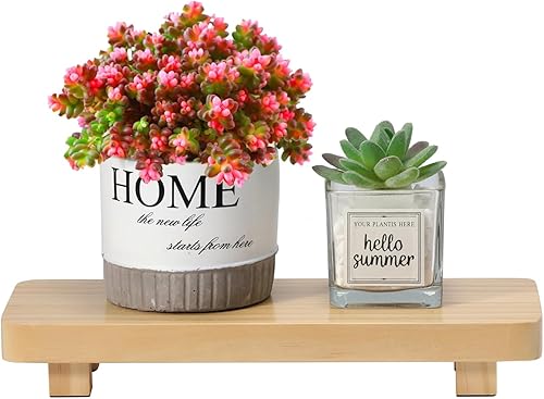 Elevador de madera de pino para decoración del hogar, soportes para plantas pequeñas, elevadores decorativos, soporte de pedestal, bandejas de