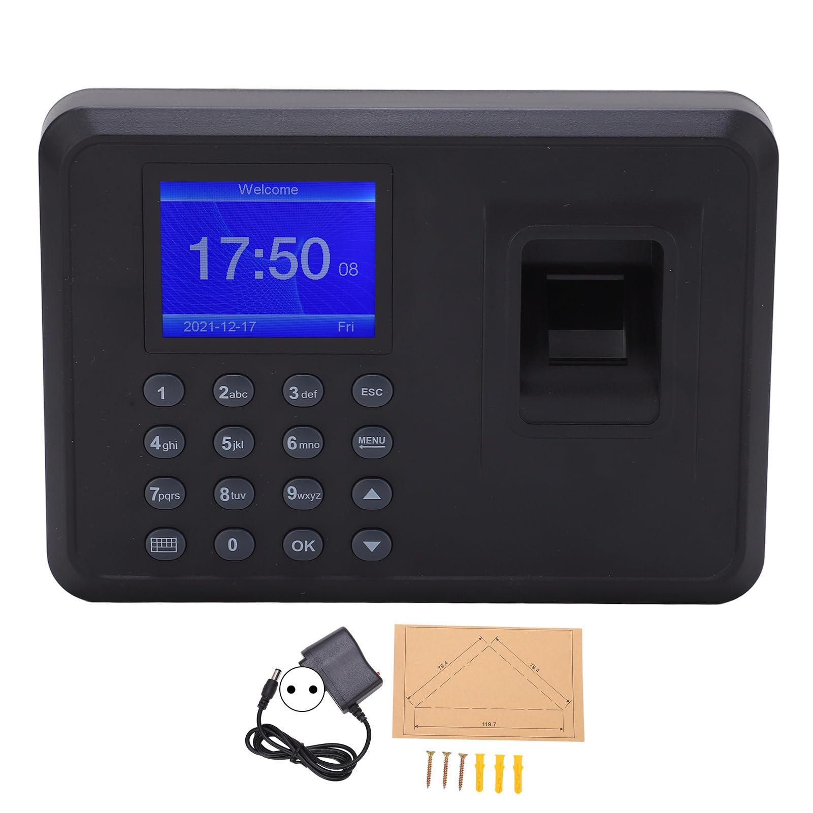 Generic Maszyna Monitorowania Linii Papilarnych, Hasło 2,4 Cala Ekranu TFT Waterproof Waterproof Fast Fast Identyfikacja dla Biznesu (wtyczka UE portugalski)