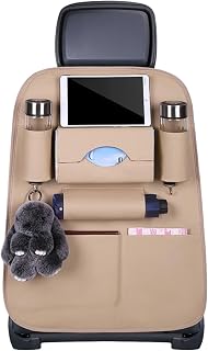 Car Back Seat Cover For Childrens Feet, Covers For Children On Rear Seats With Pockets, Car Accessories, Vehicle Organizer Water Bottles Tablets Tissue Toys | PU-Läder Bilorganizer Tillbehör För Näsdukar Vattenflaskor Leksaker Paraplyer