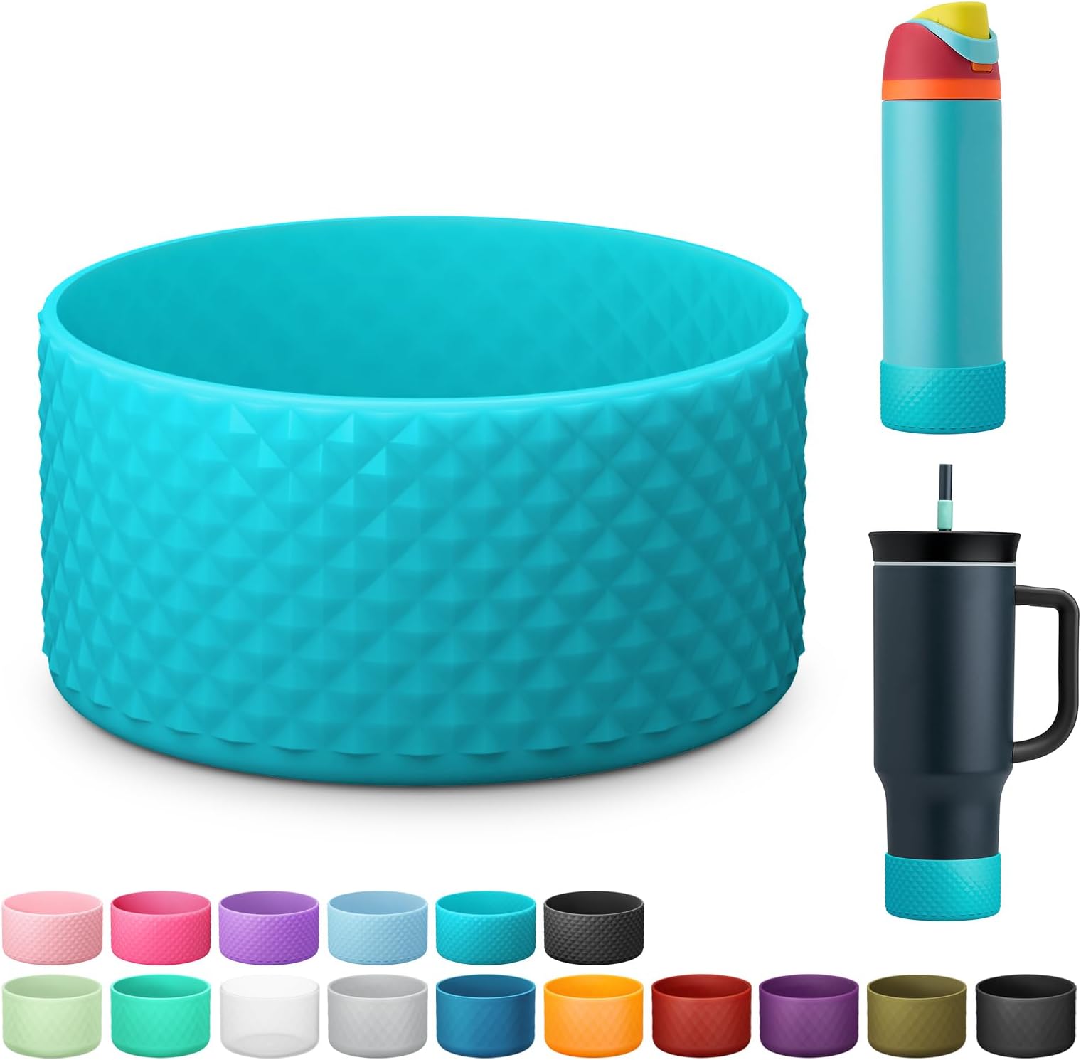 Silicone Boot for Owala Water Bottle 24 oz, Anti-Slip Protective Sleeve for FreeSip/Twist/Flip Stainless Steel Water Bottles Accessories