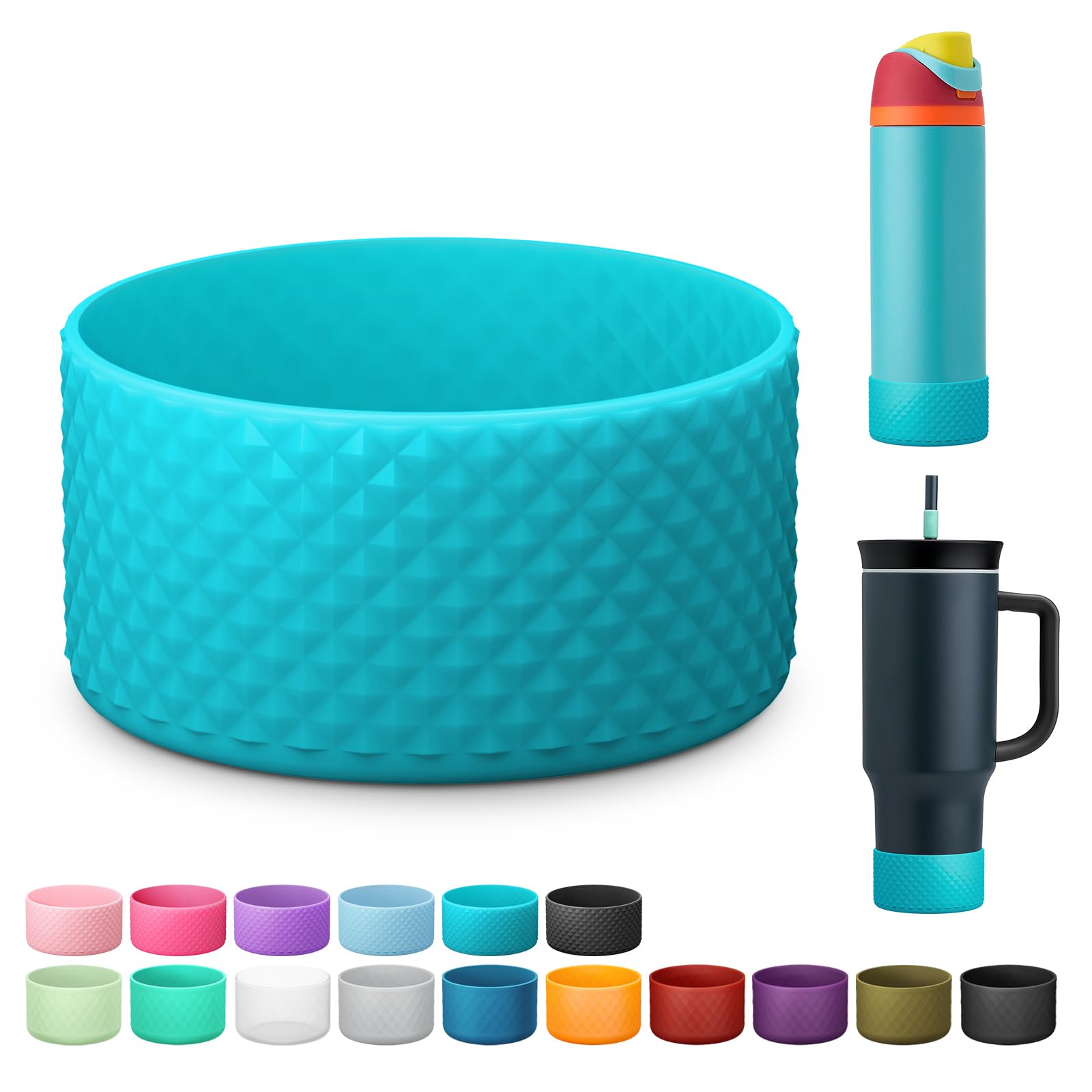 Silicone Boot for Owala Water Bottle 24 oz, Anti-Slip Protective Sleeve for FreeSip/Twist/Flip Stainless Steel Water Bottles Accessories