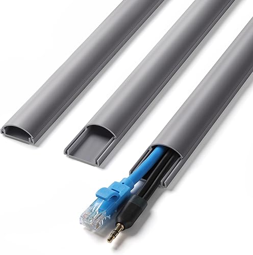 Miniatura 8 de ZhiYo Ocultador de cable de 39 pulgadas (3 piezas de 13 pulgadas de largo cada una), para 1-2 cables, cubiertas de cable autoadhesivas para cables