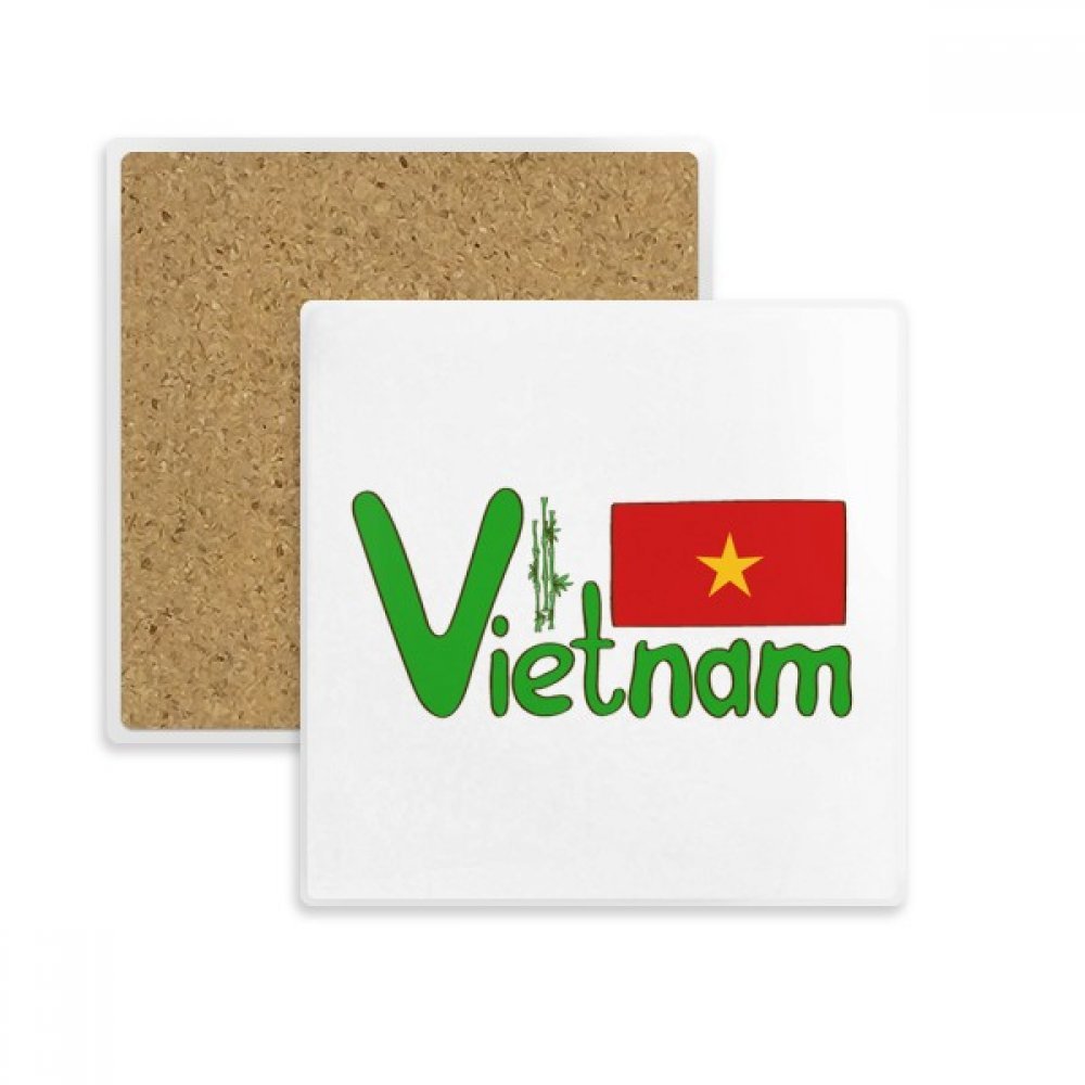 Vietnam drapeau dessous de verre en pierre cadeau original souvenir