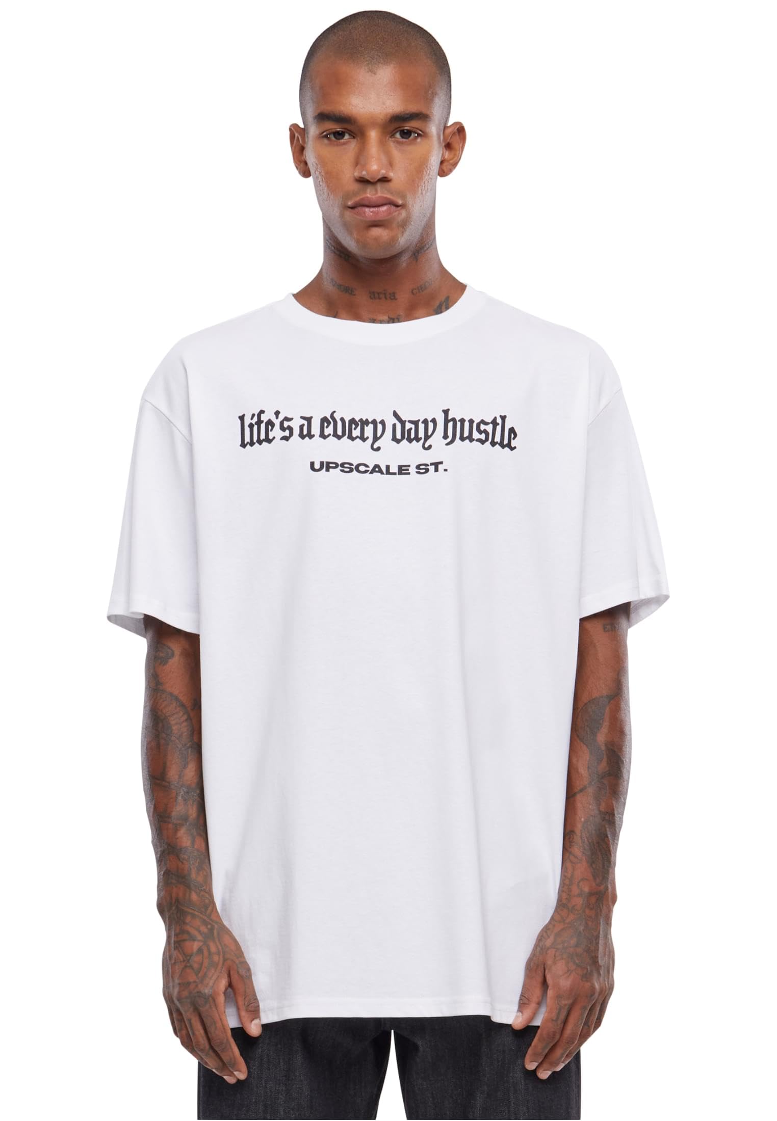Mister Tee Men's T-Shirt, White, XS Große Größen Tall