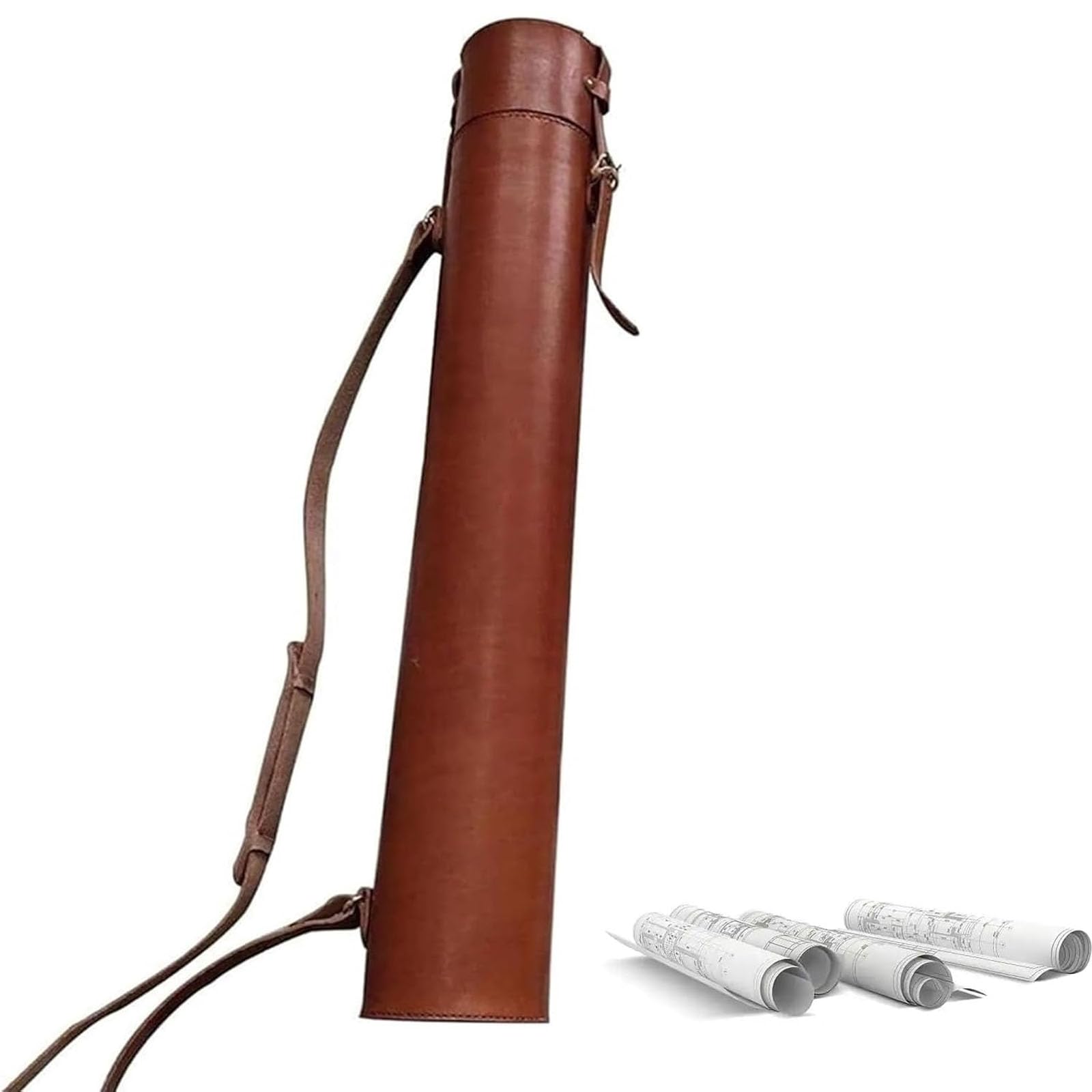 Tube de documents pour le stockage et le transport, étui de transport durable pour dessins, impressions et plans, longueur 80 cm
