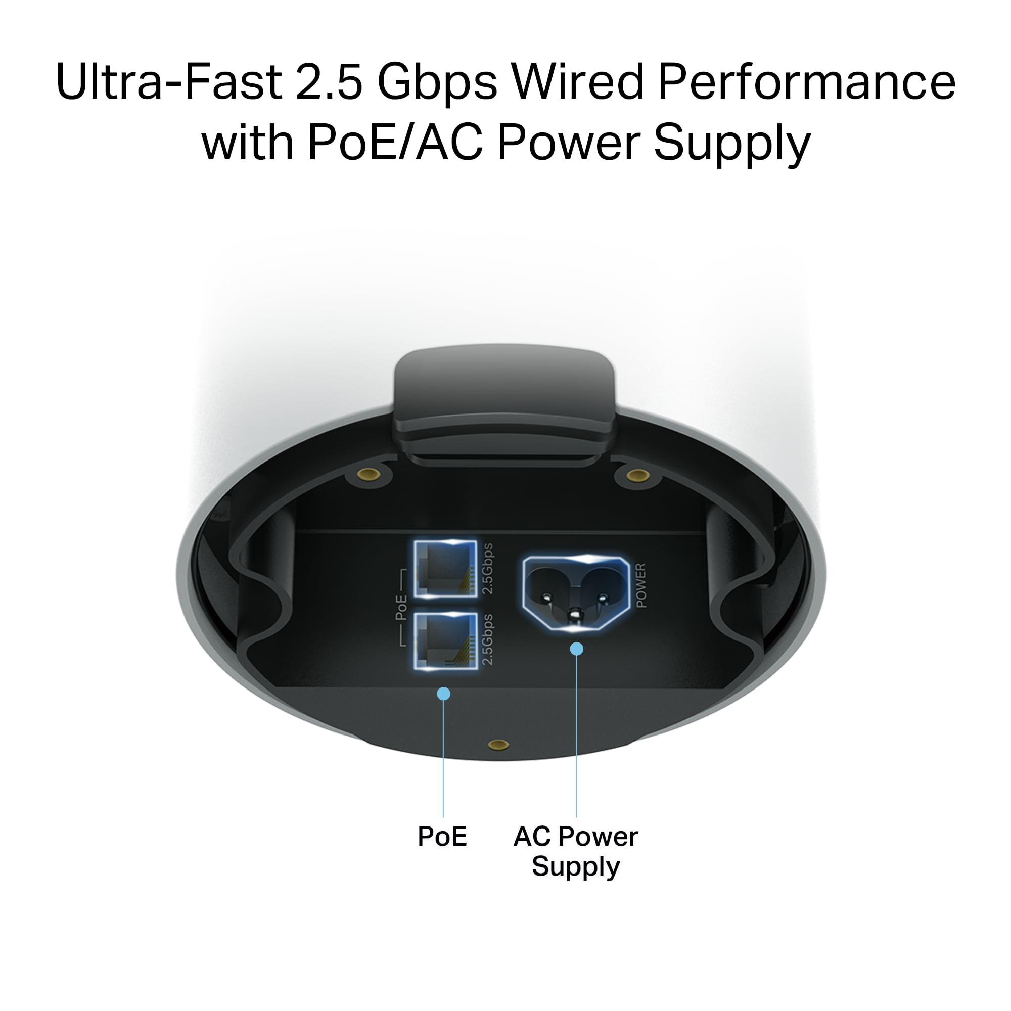 TP-Link Wi-Fi 7 Deco BE25-Outdoor Mesh WiFi BE3600Mbps, punkt dostępowy zewnętrzny, dwuzakresowy, 2 porty 2,5Gbps, IP65, 4 anteny wewnętrzne, odporność na kurz/wodę, montaż na słupie/ścianie