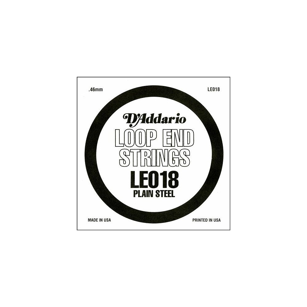 D'Addario .018 Plain Steel Loop End Single String