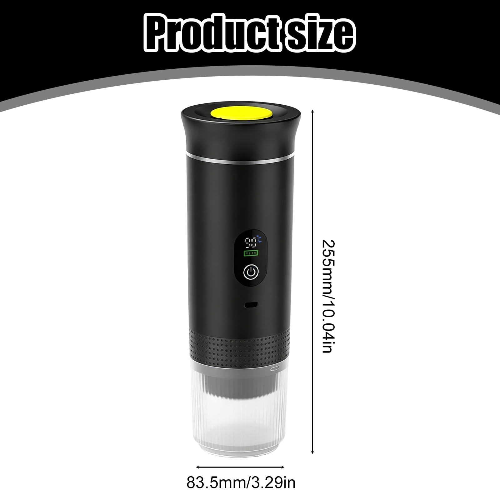 BORDEAG Macchina da caffè portatile 3 in 1, mini macchina da caffè USB, macchina da viaggio per capsule e caffè macinato, autoriscaldante, per campeggio, escursioni, viaggi, camper, nero