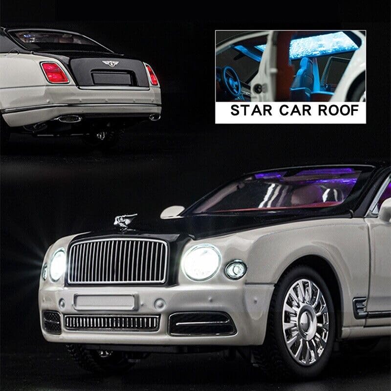 Image of Invite Enterprise 1:24 Diecast Kids Toys Gifts Bentley Mulsanne Alloy Model Car With Six Opening Doors, Light Music Boys Gifts Toys?Colors As Per Stock?