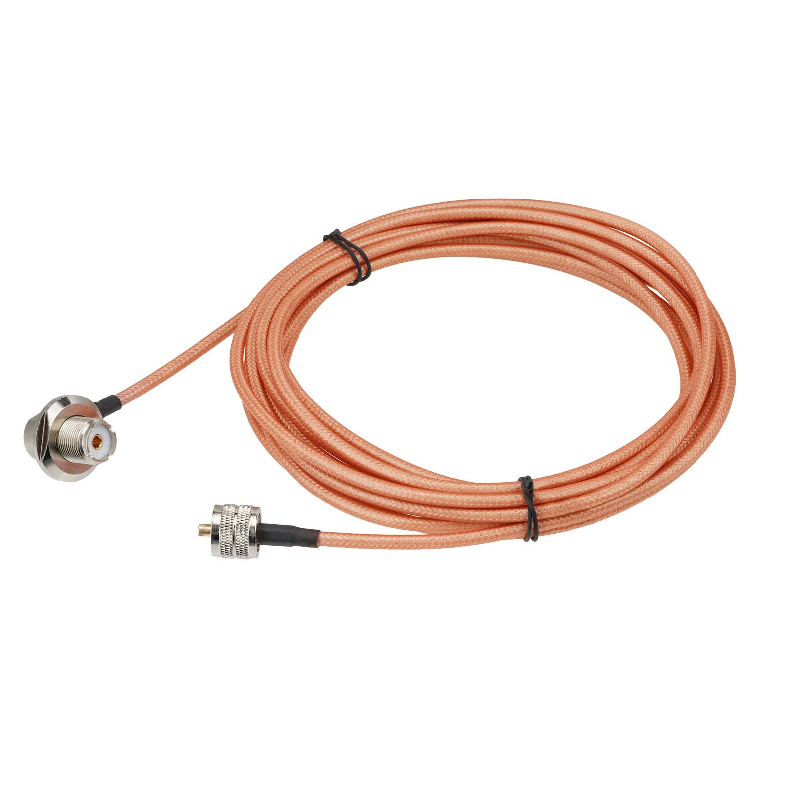 Bingfu Cavo Prolunga PL259 a SO239 UHF Maschio a Femmina RG400 50 Ohm 5 m | Cavo Coassiale a Bassa Perdita 50 Ohm, per Antenna Radio CB / VHF UHF / Amatori, Misuratore SWR, Analizzatore d'Antenna