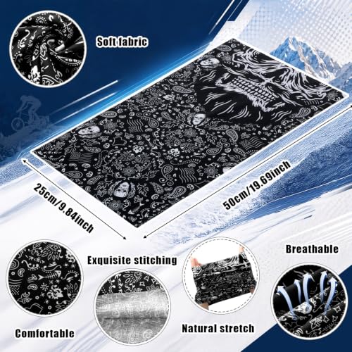 Image of Bonuci 100 Pcs Neck Gaiter Bulk Seamless Neck Gaiter Face Coverings Breathable Elastic Headwear Bandana for Women Men
