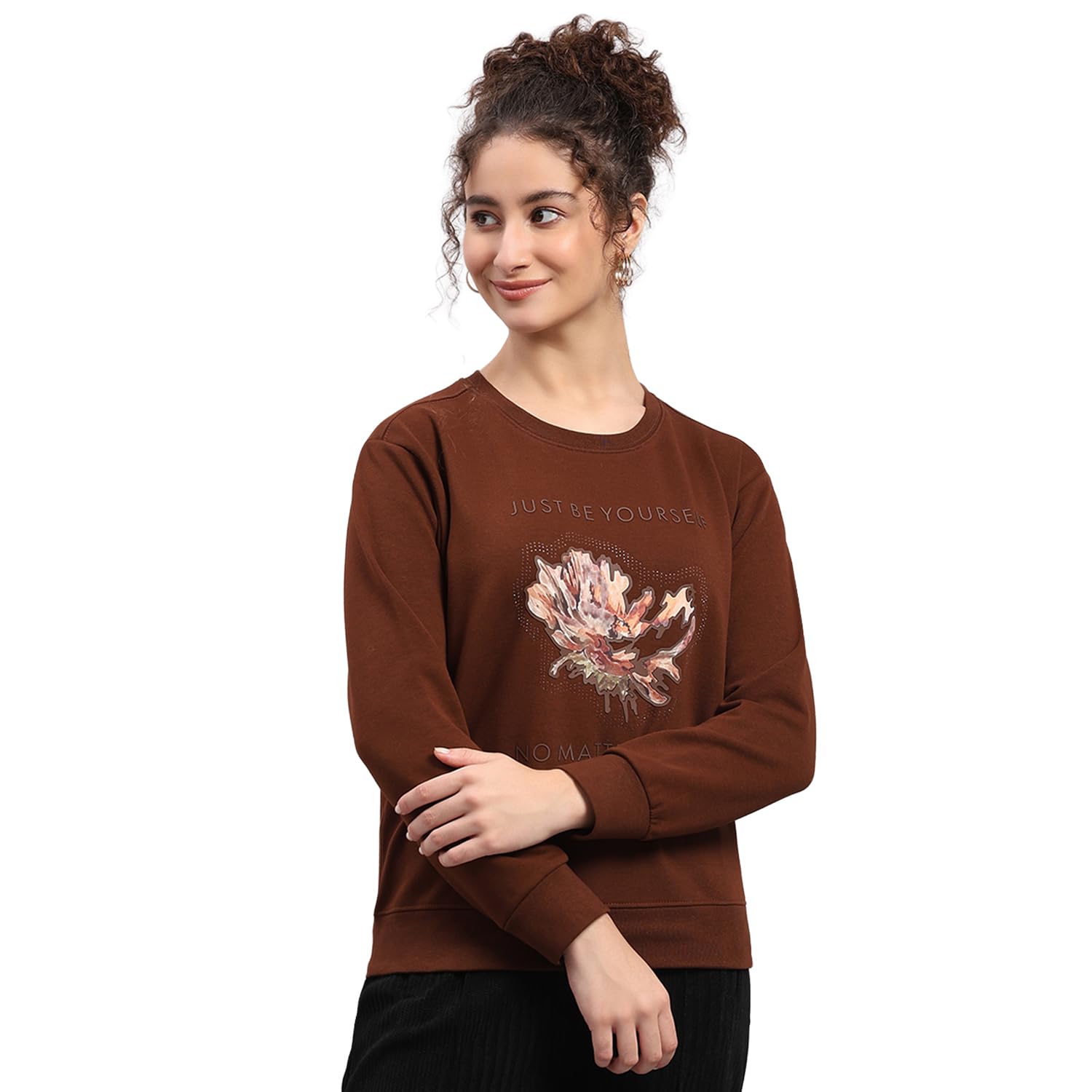 monte carlo Womens Regular Fit Printed Pull On Full Sleeve Winter Sweatshirt | Warm Pullover for Ladies | Soft Comfortable Casual Winter Wear for Women's (Pack of 1)-picture-31