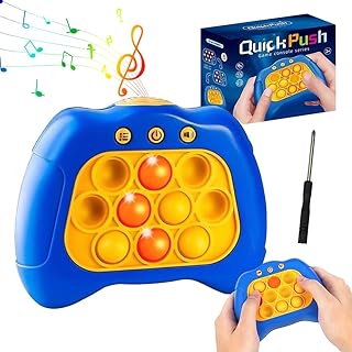 لعبة الضغط السريع من هوجاليس، لعبة بوب ات فيدجيت بمستشعر الكتروني، لعبة فقاعات حسية لتخفيف الضغط، للتطوير المبكر والتدريب على التركيز، للاطفال والكبار، ازرق