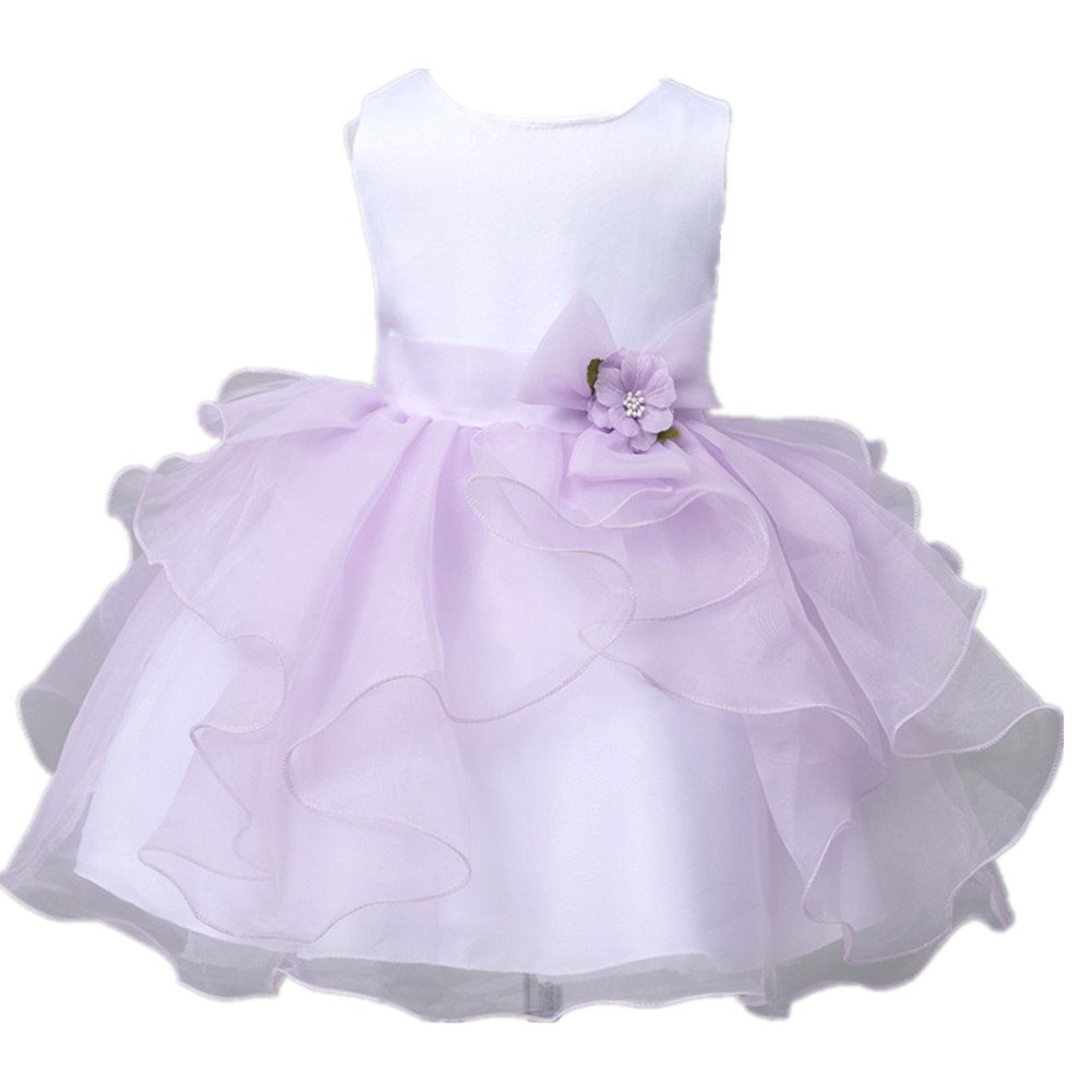 OushinyBaby Girls Lovely Flower Dress Princess Costume 4 colors for 0-24Months