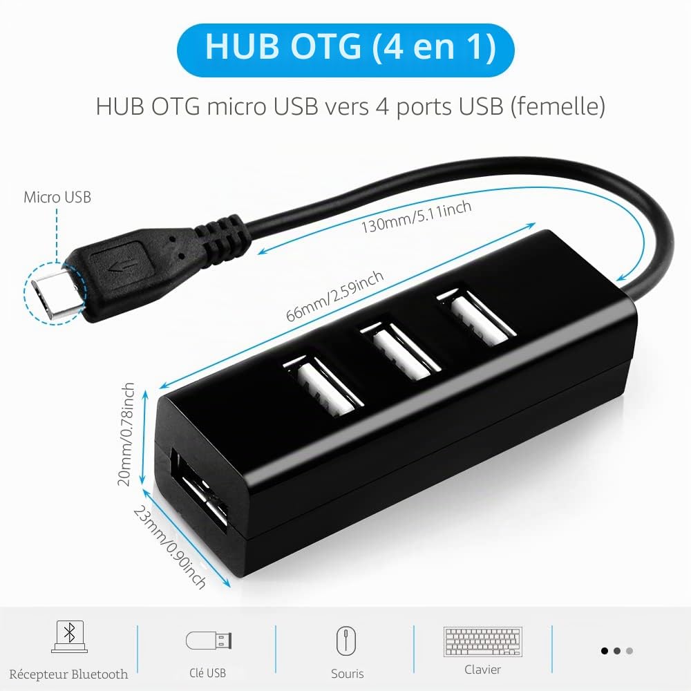 GeeekPi Raspberry Pi Zero W Starter Kit with RPi Zero W Aluminum Case, QC3.0 Power Supply, 64GB Card Preloaded OS, 20Pin Header, Micro USB to OTG Adapter, HDMI Cable,Switch Cable and 4 Port USB Hub