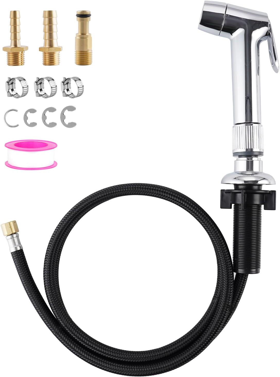 Hygie Rinse Kitchen Sink Side Sprayer with Water Flow Restrictor Compatible with Moen/Delta