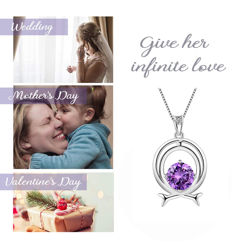 Aurora Tears 925 Sterling Sliver 12 Zodiac Sign Crystal Constellation Pendant Necklace 12 Horoscope Birthstone Necklace Jewellery Gift DP0134