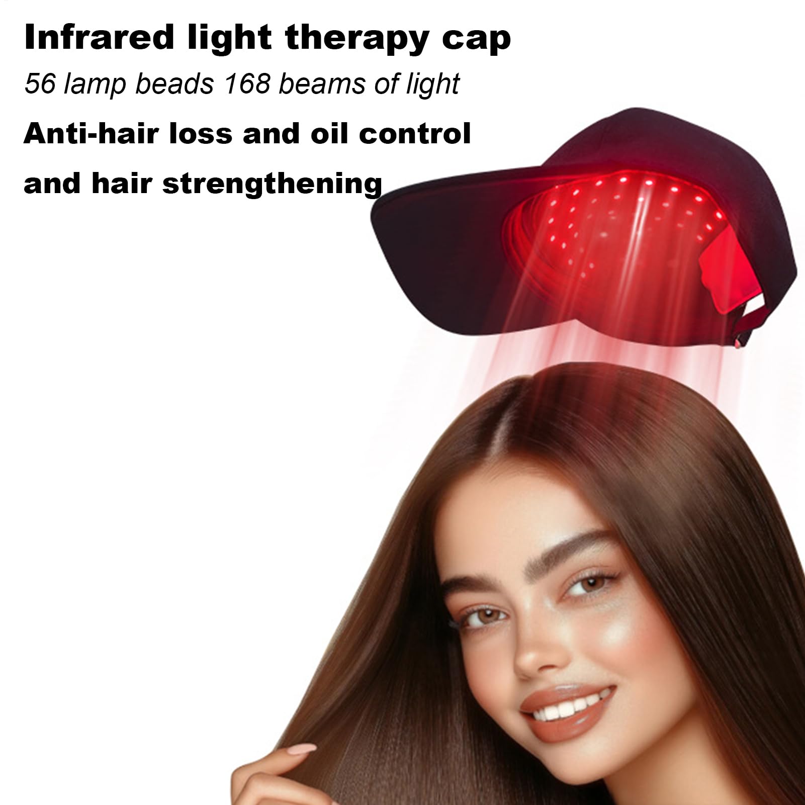Capot de croissance des cheveux infrarouge, dispositif de prévention de la perte de cheveux, fonction cuir chevelu avec lumière infrarouge, anti-alopécie pour homme et femme, solution de croissance