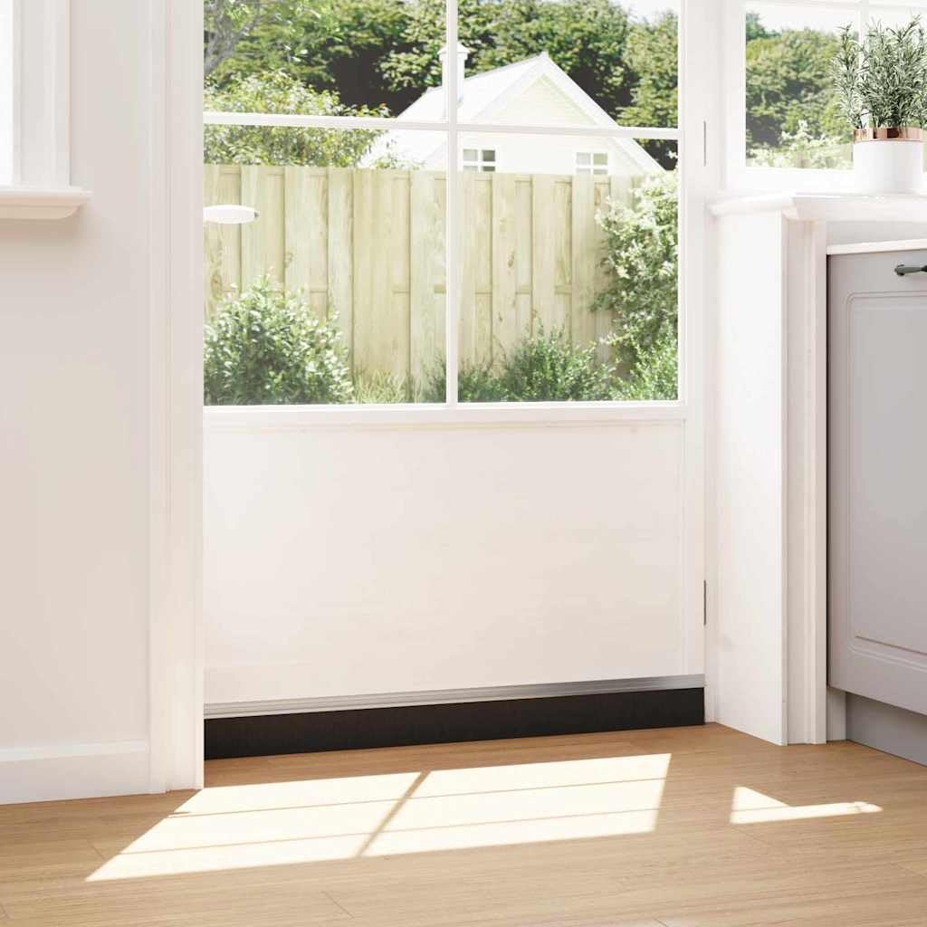 Sellador autoadhesivo para cepillo de puerta, 12 unidades, 100 cm, de aleación de aluminio, cerdas de PVC y nailon, para puertas interiores, eficiencia energética, aislamiento acústico y