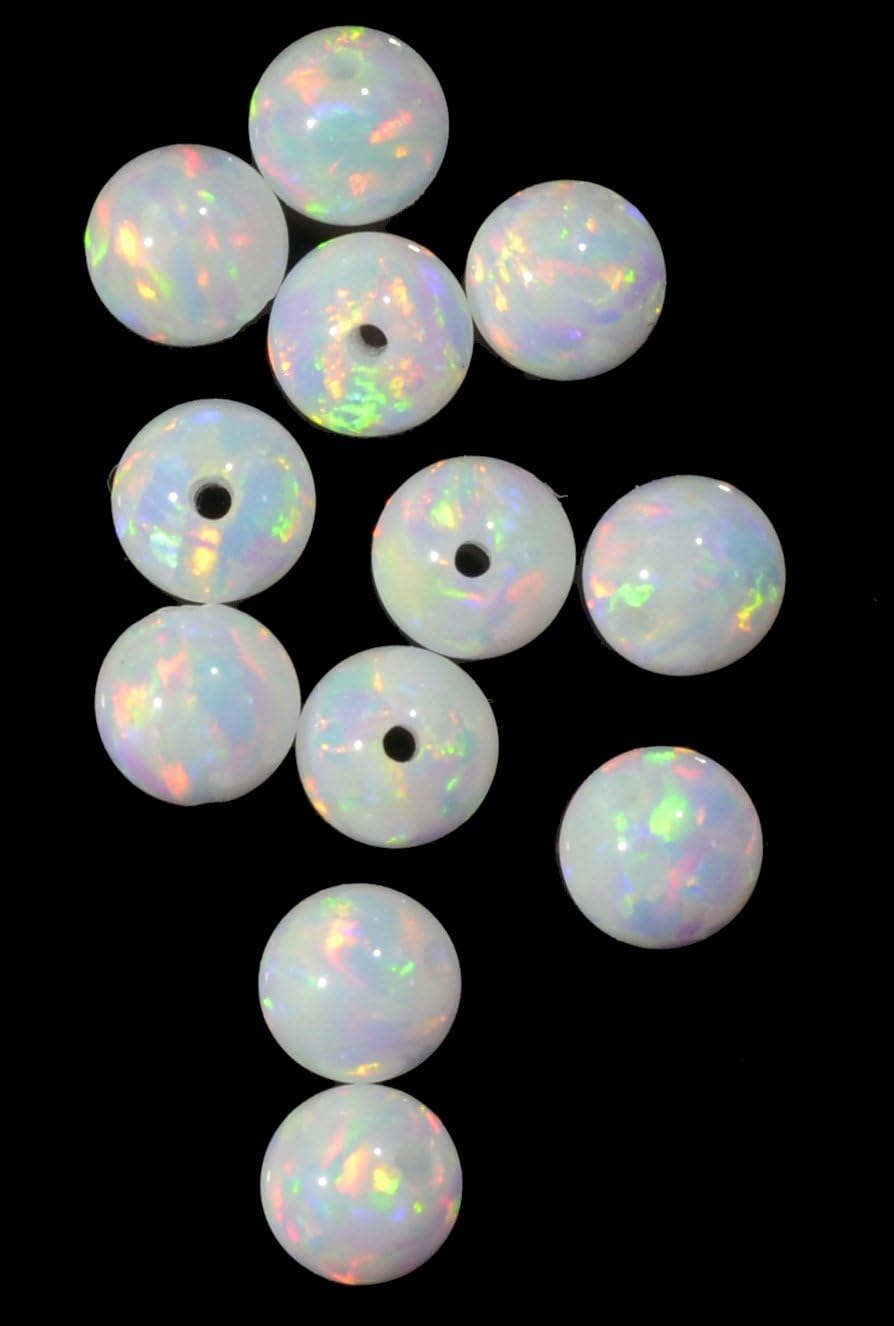 uGems® 12 Created Opal Round Beads Tiny 3mm (12)
