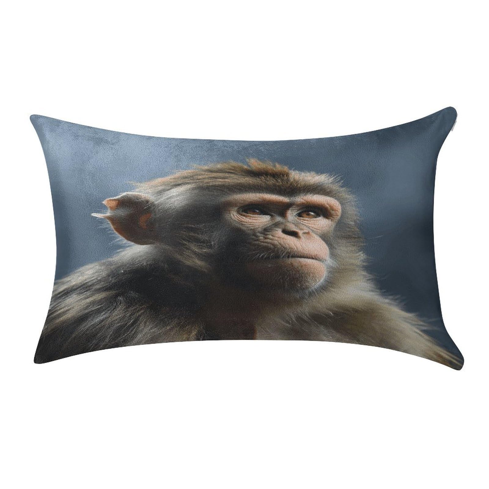VstaDank Monkey Throw Pillow Cover 12"×20" Ultra Soft Pillowcase Cozy Lumbar Pillow Shell Gold Velvet Exquisite Decorative Cushion Sham Protector for Couch Sofa Bedroom