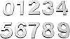 10 Pieces Mailbox Numbers House Numbers Self-Adhesive 3D Door Number Address Numbers Stickers 0 to 9 2 Inch, Silver, advcf43