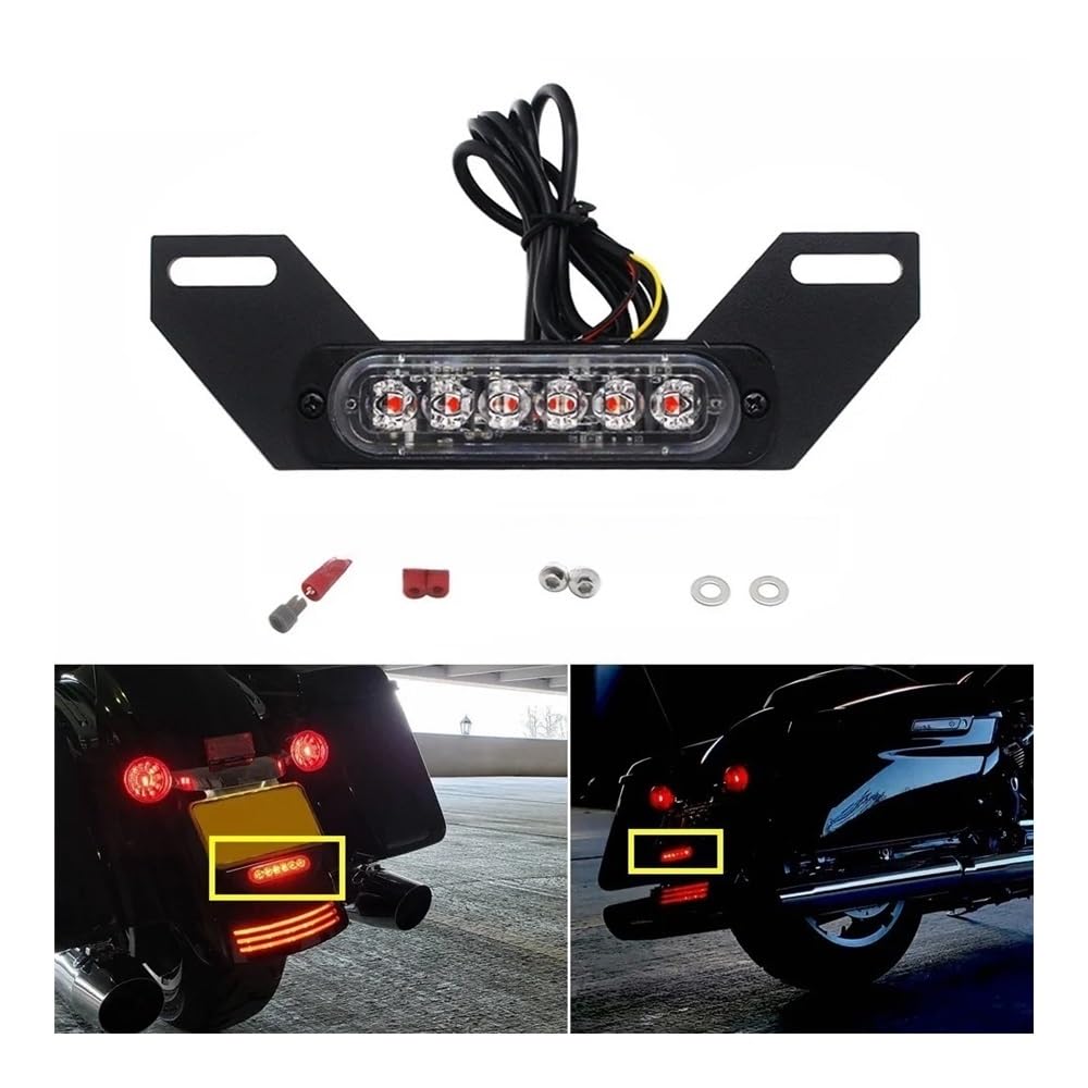 Stop Luce Posteriore Moto Luce Posteriore A LED Universale per Moto per Targa per B6, Luce Ausiliaria, Luce Posteriore A Raffica, Luce Posteriore A LED per Moto.