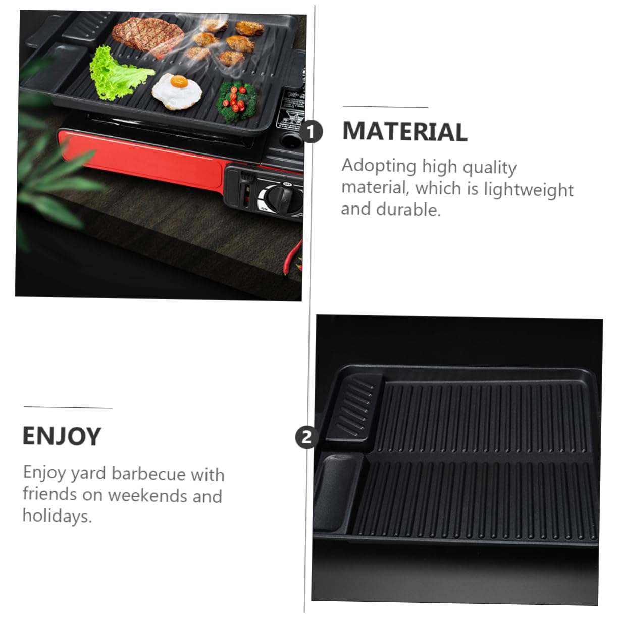 LABRIMP Molde para Hornear Rectangular de Inoxidable Antiadherente Apto para Hornos Barbacoas al Aire para Asar Carnes Pescados y Verduras Fácil de Limpiar