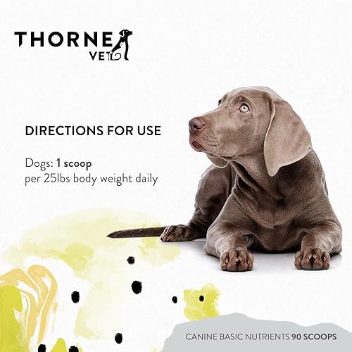 Miniatura 6 de ThorneVet Canine Basic Nutrients Powder - Soporte multivitamínico para perros, 90 cucharadas
