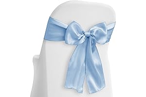 Lann's Linens - 10 Elegant Satin Wedding/Party Chair Covers with Bows for...