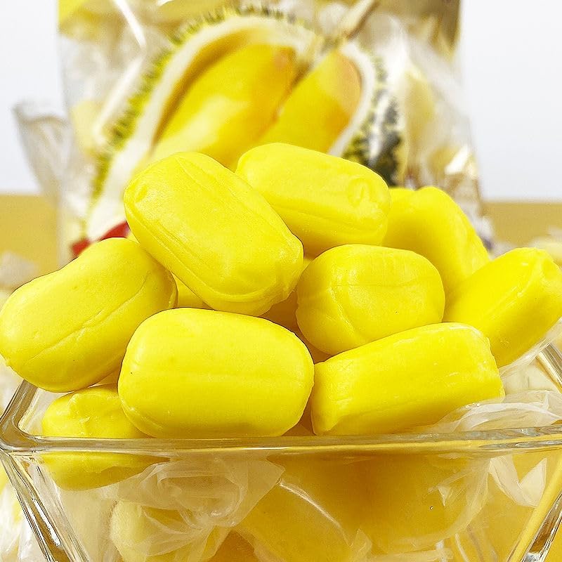 榴莲糖 (500g/袋) 奶糖水果糖 ドリアン糖キャラメル砂糖砂糖 喜糖果物果果間食小喫年用品間食軟糖レジャー食品即食キャンディーデ