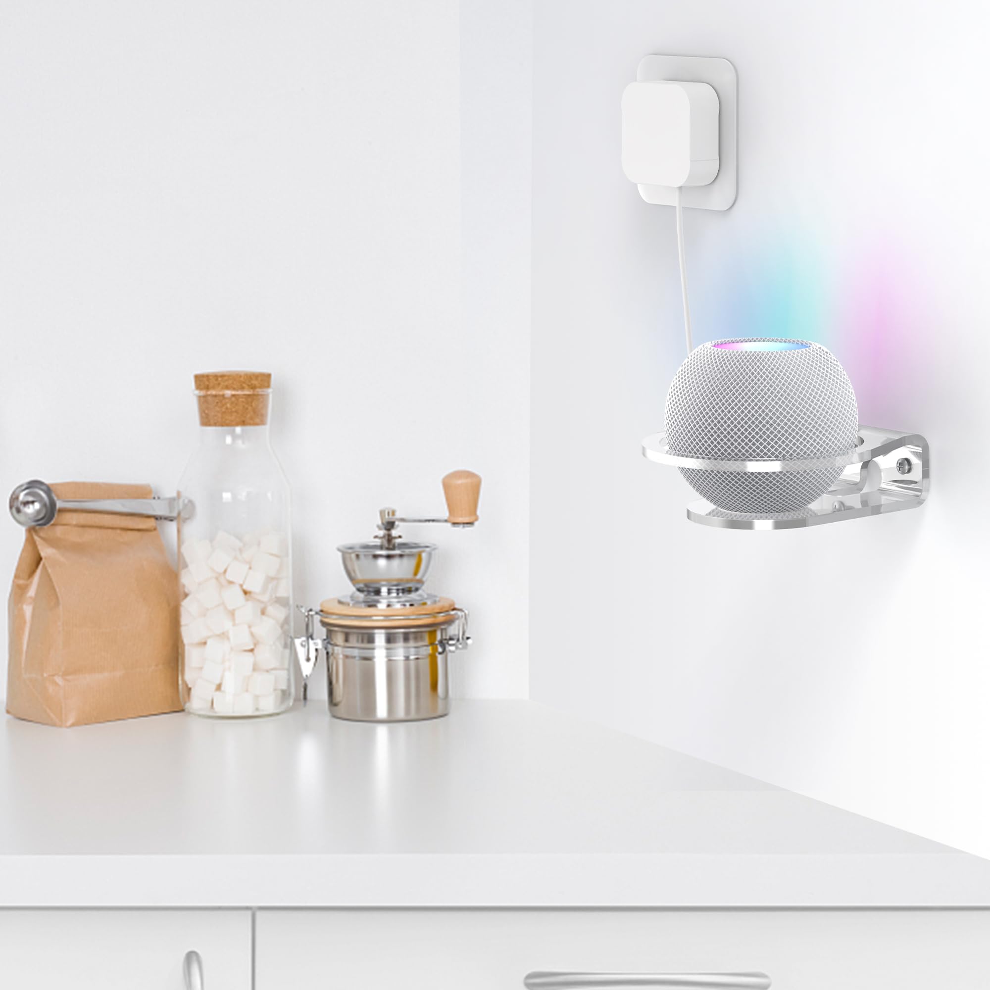 Cozycase Supporto da parete Compatibile con Dot 5/4a & Homepod Mini, mensola in acrilico 1-Pack